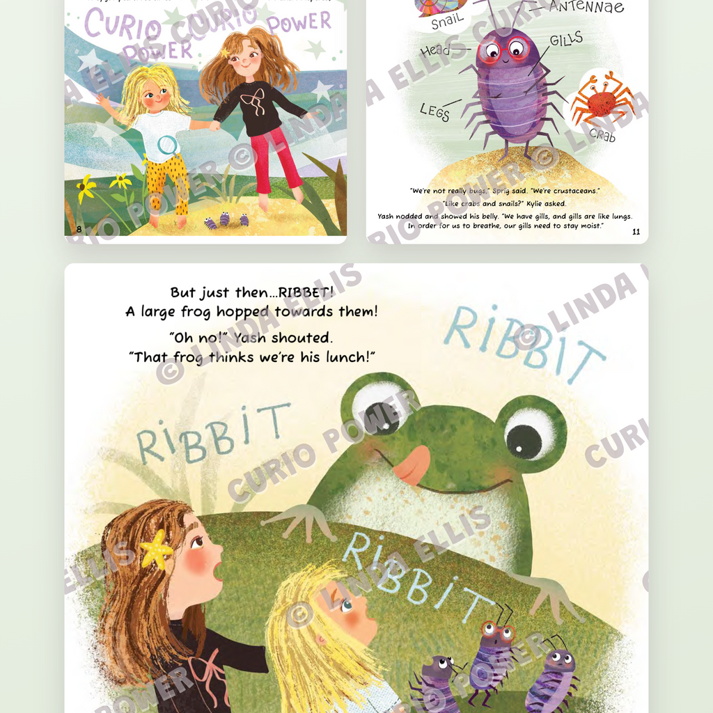 Curio Power and the Roly-Polies: A Tiny Adventure About Curiosity, Sisters, and Nature